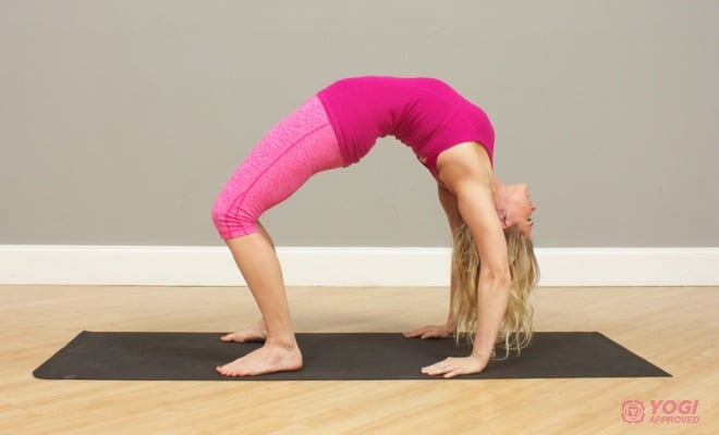 wheel pose - heart opener