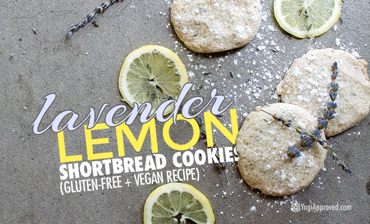 Lavender Lemon Shortbread Cookies Gluten Free Vegan Feat