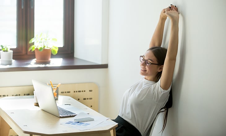 Teaching Office Yoga Exercises.-------- Office workers can find relief by  practicing a few easy yoga poses that ca…