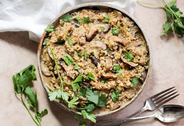 mushroom risotto