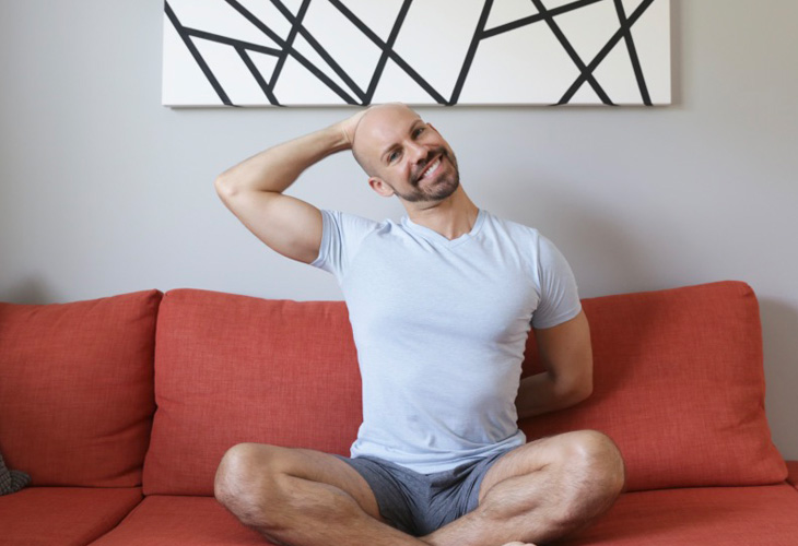 Stiff Neck seated neck stretch