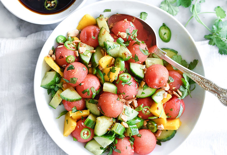 cucumber watermelon summer salad