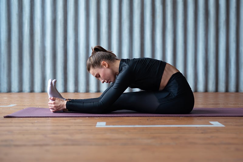 seated forward fold stretch