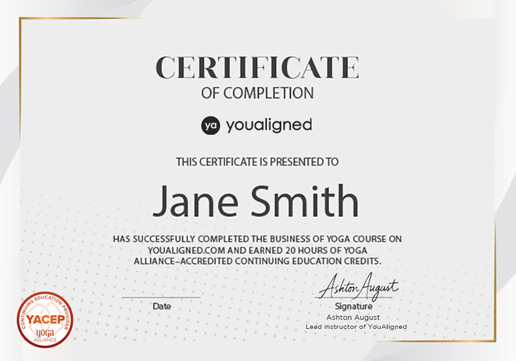 certificate of completion